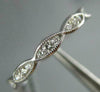 ESTATE .23CT DIAMOND 18KT WHITE GOLD MARQUISE 3 STONE INFINITY ANNIVERSARY RING