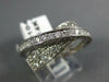 ESTATE WIDE 1.50CT DIAMOND 14KT WHITE GOLD 3D CRISS CROSS ANNIVERSARY RING #1040