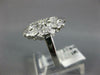 ANTIQUE WIDE .78CT DIAMOND 14KT WHITE GOLD ROUND & MARQUISE FILIGREE RING #565