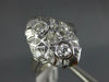 ANTIQUE WIDE .78CT DIAMOND 14KT WHITE GOLD ROUND & MARQUISE FILIGREE RING #565