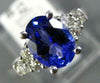 1.62CT DIAMOND & AAA TANZANITE 14KT WHITE GOLD OVAL & ROUND ENGAGEMENT RING