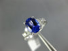1.62CT DIAMOND & AAA TANZANITE 14KT WHITE GOLD OVAL & ROUND ENGAGEMENT RING