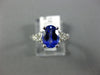 1.62CT DIAMOND & AAA TANZANITE 14KT WHITE GOLD OVAL & ROUND ENGAGEMENT RING