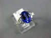 1.62CT DIAMOND & AAA TANZANITE 14KT WHITE GOLD OVAL & ROUND ENGAGEMENT RING