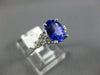 1.62CT DIAMOND & AAA TANZANITE 14KT WHITE GOLD OVAL & ROUND ENGAGEMENT RING