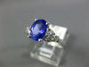 1.62CT DIAMOND & AAA TANZANITE 14KT WHITE GOLD OVAL & ROUND ENGAGEMENT RING
