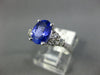 1.62CT DIAMOND & AAA TANZANITE 14KT WHITE GOLD OVAL & ROUND ENGAGEMENT RING