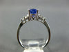 1.62CT DIAMOND & AAA TANZANITE 14KT WHITE GOLD OVAL & ROUND ENGAGEMENT RING