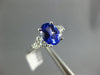 1.62CT DIAMOND & AAA TANZANITE 14KT WHITE GOLD OVAL & ROUND ENGAGEMENT RING
