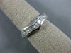 ESTATE .70CT DIAMOND 14KT WHITE GOLD V SHAPE SEMI ETERNITY ANNIVERSARY RING #994