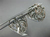 LARGE 2.33CT DIAMOND 18KT WHITE GOLD 3D MULTI ROW SWIRL FLOWER CLIP ON EARRINGS