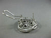 LARGE 2.33CT DIAMOND 18KT WHITE GOLD 3D MULTI ROW SWIRL FLOWER CLIP ON EARRINGS
