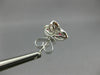 ESTATE 2.19CT DIAMOND & AAA RUBY 18KT WHITE GOLD 3D FLOWER CLASSIC STUD EARRINGS