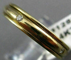 ESTATE .15CT DIAMOND 14KT YELLOW GOLD 3D CLASSIC ETOILE ANNIVERSARY RING #12887