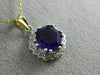 ESTATE 2.0CT DIAMOND & AMETHYST 14K TWO TONE GOLD 3D HEXAGON HALO FLOWER PENDANT