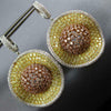 LARGE 14.06CT WHITE FANCY YELLOW & PINK DIAMOND 18KT GOLD FUN HANGING EARRINGS