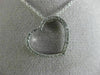 ESTATE .20CT DIAMOND 14KT WHITE GOLD CLASSIC OPEN HEART FLOATING PENDANT #20585