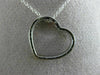 ESTATE .20CT DIAMOND 14KT WHITE GOLD CLASSIC OPEN HEART FLOATING PENDANT #20585