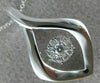 ESTATE .10CT DIAMOND 14K WHITE GOLD 3D CLUSTER TEAR DROP DANCING DIAMOND PENDANT