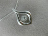 ESTATE .10CT DIAMOND 14K WHITE GOLD 3D CLUSTER TEAR DROP DANCING DIAMOND PENDANT