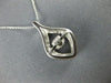ESTATE .10CT DIAMOND 14K WHITE GOLD 3D CLUSTER TEAR DROP DANCING DIAMOND PENDANT