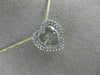 ESTATE .12CT DIAMOND 14KT 2 TONE GOLD CLUSTER HEART DANCING DIAMOND LOVE PENDANT