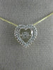 ESTATE .12CT DIAMOND 14KT 2 TONE GOLD CLUSTER HEART DANCING DIAMOND LOVE PENDANT