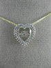 ESTATE .12CT DIAMOND 14KT 2 TONE GOLD CLUSTER HEART DANCING DIAMOND LOVE PENDANT