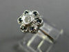 ESTATE .20CT DIAMOND & AAA SAPPHIRE 14KT WHITE GOLD CLASSIC FILIGREE FLOWER RING