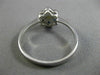 ESTATE .20CT DIAMOND & AAA SAPPHIRE 14KT WHITE GOLD CLASSIC FILIGREE FLOWER RING