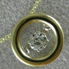 ESTATE .08CT DANCING DIAMOND 14KT YELLOW GOLD CLASSIC SOLITAIRE FLOATING PENDANT