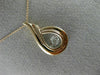 ESTATE .03CT DIAMOND 14K WHITE & ROSE GOLD 3D CLUSTER TEAR DROP FILIGREE PENDANT