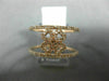 ESTATE WIDE .38CT DIAMOND 14KT ROSE GOLD 3D FOUR CLOVER FLOWER HEART LOVE RING