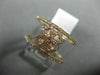 ESTATE WIDE .38CT DIAMOND 14KT ROSE GOLD 3D FOUR CLOVER FLOWER HEART LOVE RING