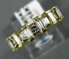 ESTATE .85CT BAGUETTE & PRINCESS DIAMOND 14KT YELLOW GOLD ANNIVERSARY RING #7439