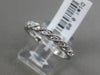 ESTATE .09CT DIAMOND 14KT WHITE GOLD FILIGREE ROPE WEDDING ANNIVERSARY RING 2mm