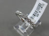 ESTATE .09CT DIAMOND 14KT WHITE GOLD FILIGREE ROPE WEDDING ANNIVERSARY RING 2mm