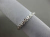 ESTATE .09CT DIAMOND 14KT WHITE GOLD FILIGREE ROPE WEDDING ANNIVERSARY RING 2mm