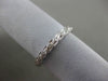 ESTATE .09CT DIAMOND 14KT WHITE GOLD FILIGREE ROPE WEDDING ANNIVERSARY RING 2mm