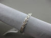 ESTATE .09CT DIAMOND 14KT WHITE GOLD FILIGREE ROPE WEDDING ANNIVERSARY RING 2mm