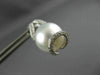 LARGE .40CT DIAMOND & AAA SOUTH SEA PEARL 18K WHITE GOLD TEAR DROP STUD EARRINGS