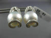 LARGE .40CT DIAMOND & AAA SOUTH SEA PEARL 18K WHITE GOLD TEAR DROP STUD EARRINGS
