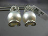 LARGE .40CT DIAMOND & AAA SOUTH SEA PEARL 18K WHITE GOLD TEAR DROP STUD EARRINGS