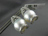 LARGE .40CT DIAMOND & AAA SOUTH SEA PEARL 18K WHITE GOLD TEAR DROP STUD EARRINGS