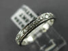 ANTIQUE .30CT ROUND DIAMOND 18K WHITE GOLD MILGRAIN FILIGREE ETERNITY RING #9256