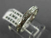 ANTIQUE .30CT ROUND DIAMOND 18K WHITE GOLD MILGRAIN FILIGREE ETERNITY RING #9256