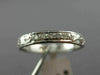 ANTIQUE .30CT ROUND DIAMOND 18K WHITE GOLD MILGRAIN FILIGREE ETERNITY RING #9256
