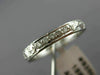 ANTIQUE .30CT ROUND DIAMOND 18K WHITE GOLD MILGRAIN FILIGREE ETERNITY RING #9256