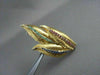 ANTIQUE LARGE 3.50CT AAA SAPPHIRE RUBY & EMERALD LEAF 18KT Y GOLD BROOCH #1883