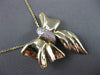 ANTIQUE LARGE .20CT DIAMOND 14K WHITE & YELLOW GOLD BOW TIE SLIDE PENDANT #22963